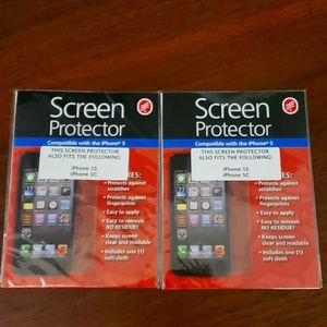 Set of 2 NEW iPhone 5s 5c Screen Protectors, unopened